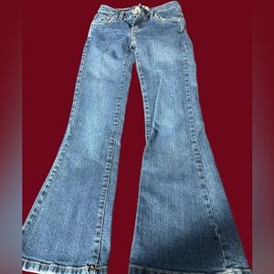 GIrls Levi's Flare Denim with Tan Patch -Size 10 Slim